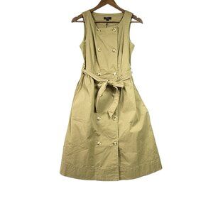 NWT J Crew Garment-dyed Sleeveless Trench Dress In Golden Tea Size 2 G1499